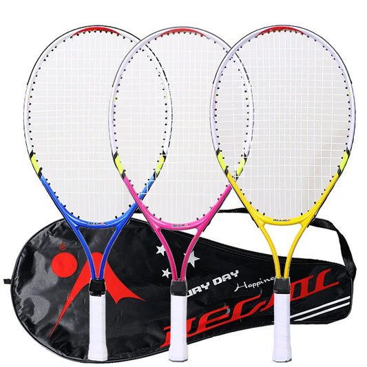 1pcs 23 Inch Special Tennis Racket for Teenagers Aluminum Alloy Tennis Racket Strong Nylon Wire Suitable for Children's Training