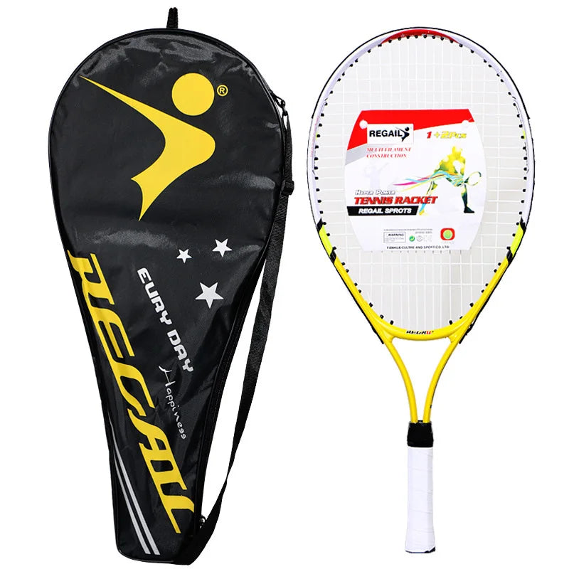 1pcs 23 Inch Special Tennis Racket for Teenagers Aluminum Alloy Tennis Racket Strong Nylon Wire Suitable for Children's Training