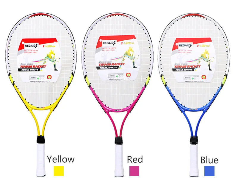 1pcs 23 Inch Special Tennis Racket for Teenagers Aluminum Alloy Tennis Racket Strong Nylon Wire Suitable for Children's Training