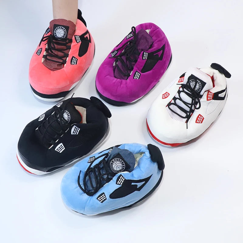 Unisex Winter Warm Home Slippers Women/Men One Size Sneakers Lady Indoor Cotton Shoes Woman House Floor Slippers Drop shopping