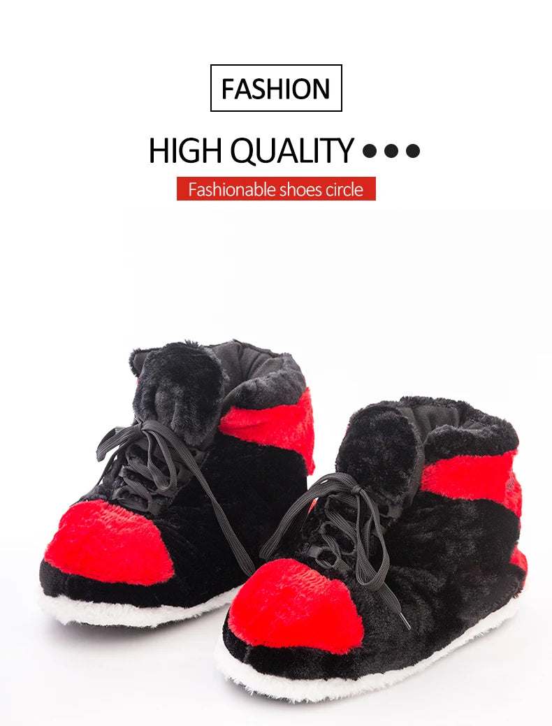 Unisex Winter Warm Home Slippers Women/Men One Size Sneakers Lady Indoor Cotton Shoes Woman House Floor Slippers Drop shopping