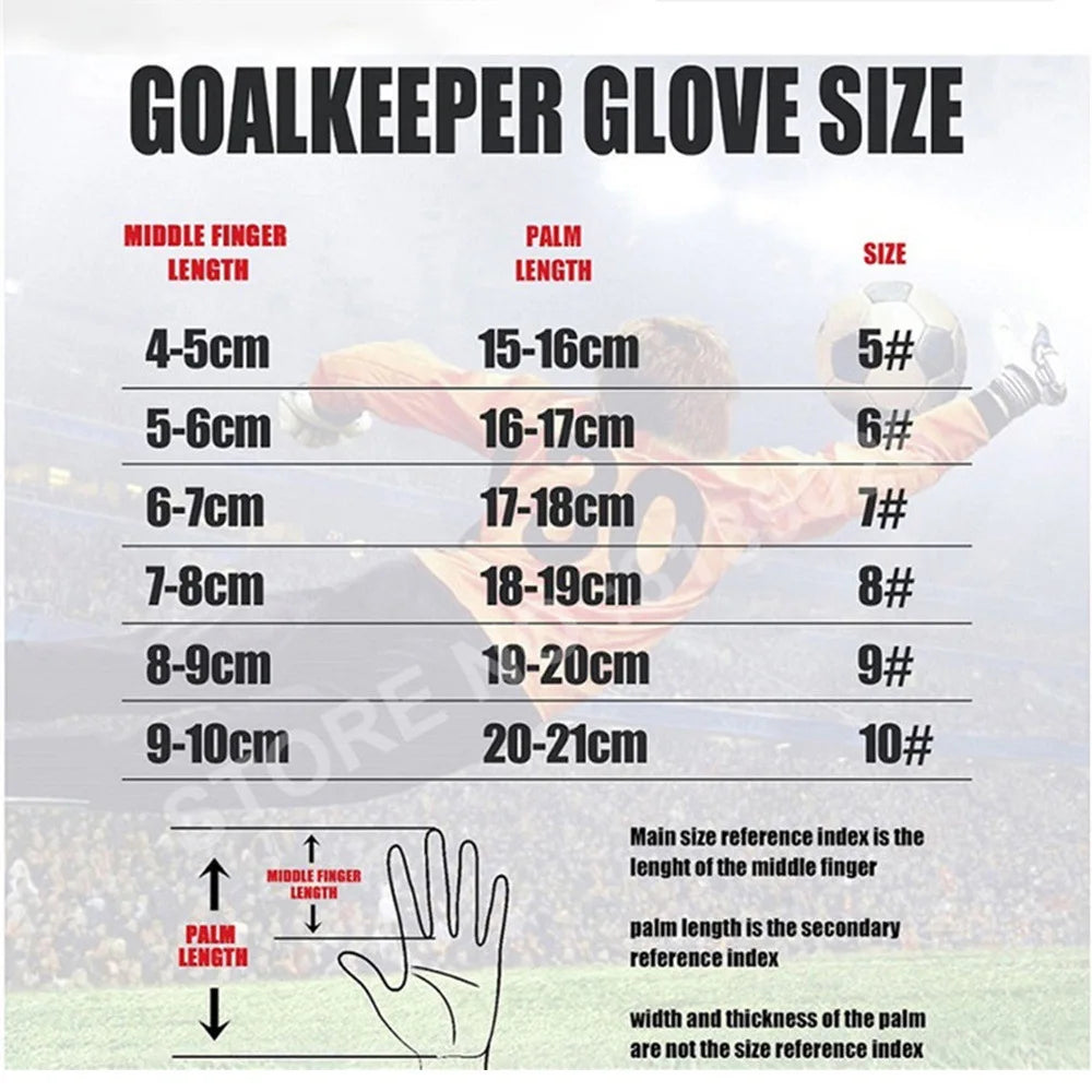 New Latex Football Goalkeeper Gloves Thickened Football Professional Protection Adults Teenager Goalkeeper Soccer Goalie Gloves