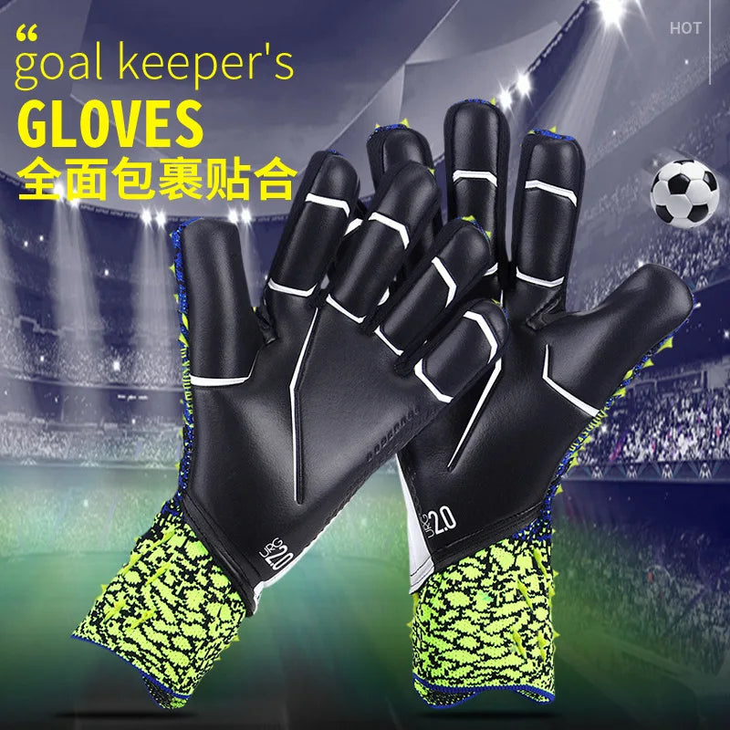 New Latex Football Goalkeeper Gloves Thickened Football Professional Protection Adults Teenager Goalkeeper Soccer Goalie Gloves