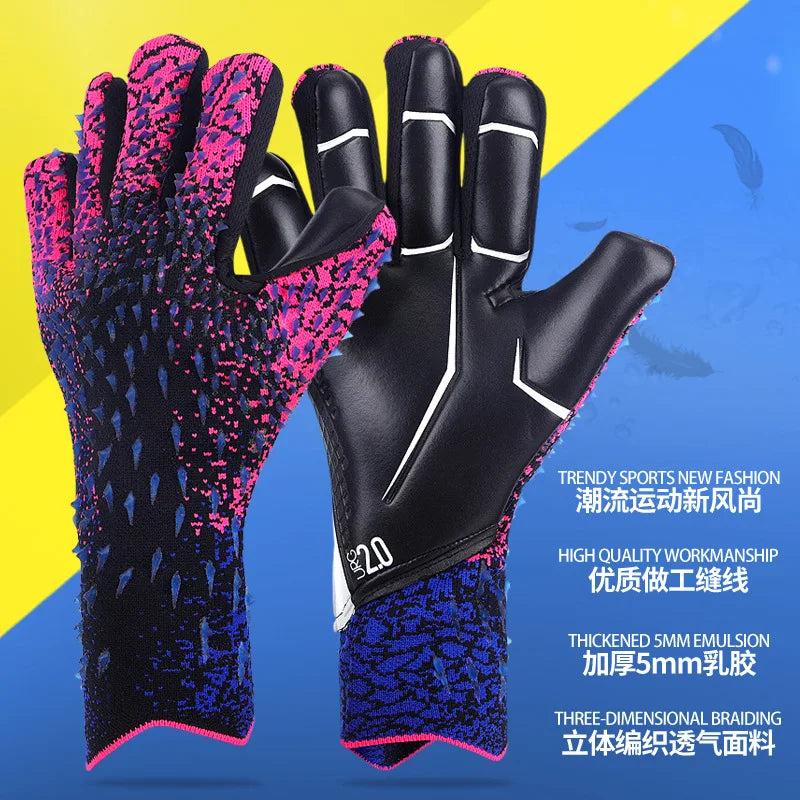 New Latex Football Goalkeeper Gloves Thickened Football Professional Protection Adults Teenager Goalkeeper Soccer Goalie Gloves