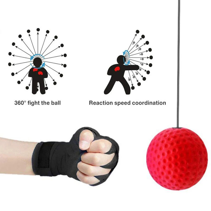 Boxing Speed Ball Head-mounted PU Punch Ball MMA Sanda Training Hand Eye Reaction Home Sandbag Muay Thai Boxeo Fitness Equipment