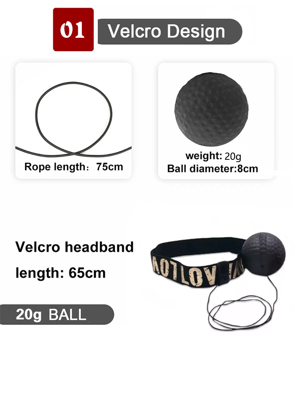 Boxing Speed Ball Head-mounted PU Punch Ball MMA Sanda Training Hand Eye Reaction Home Sandbag Muay Thai Boxeo Fitness Equipment