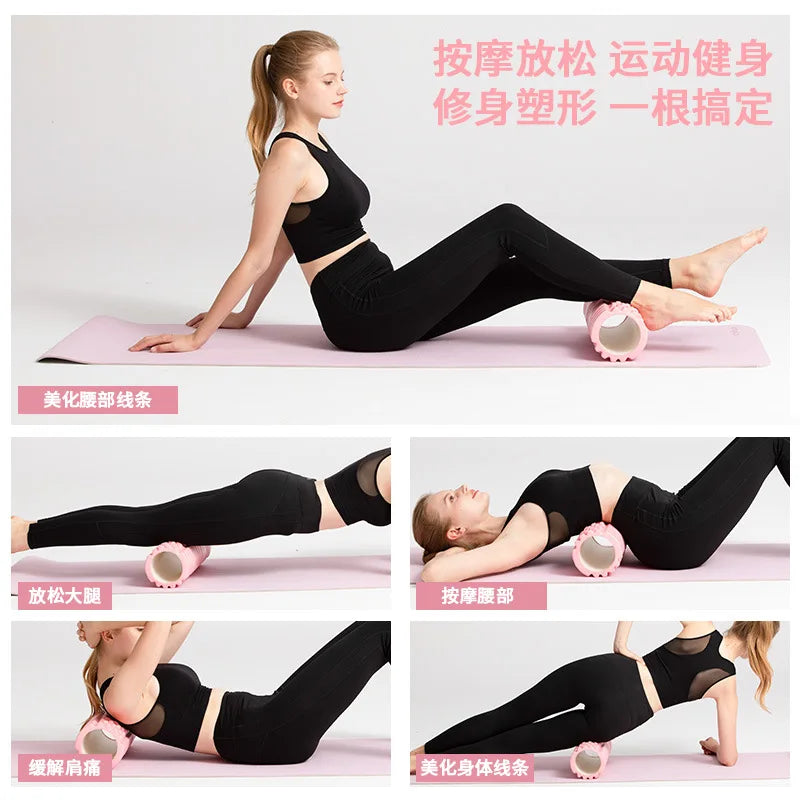 30cm Yoga Column Gym Fitness Pilates Foam Roller Exercise Back Massage Roller Yoga Brick Home Fitness Equipment